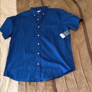 Goodfellow & Co Navy Polka Dot Shirt